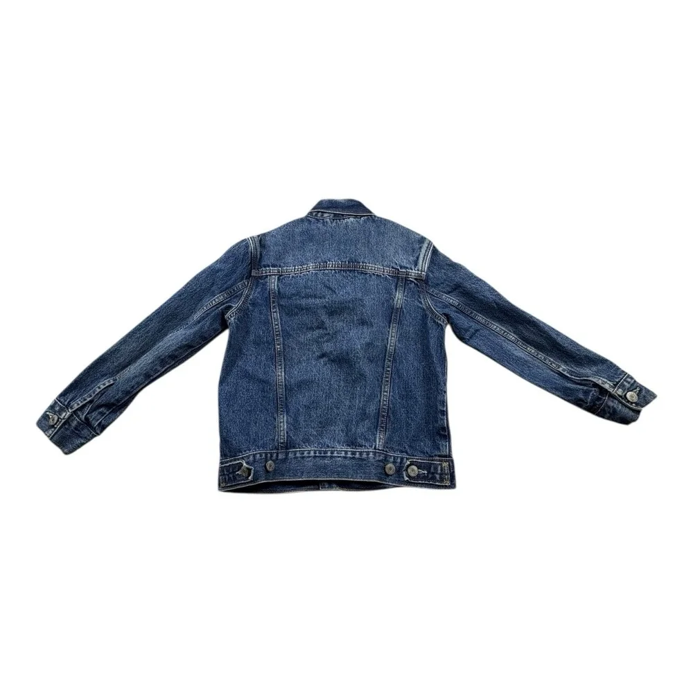 GAP Kids Denim Jacket Size M Classic Blue Jean‎ Trucker Button Front